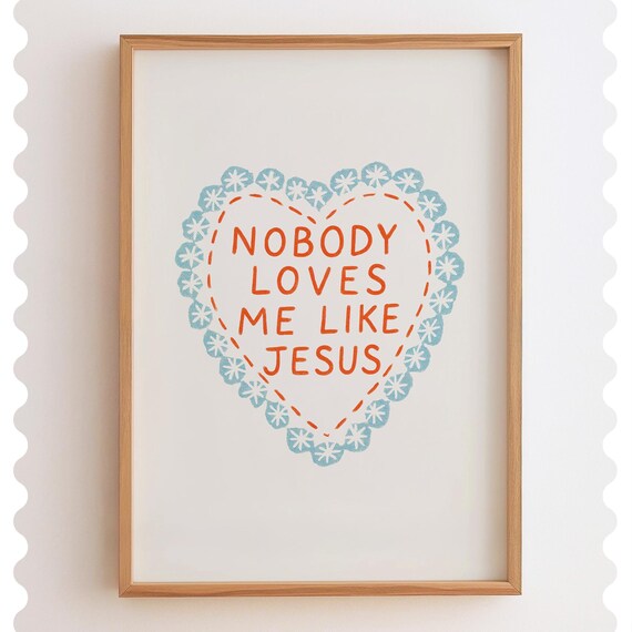 Coquette Christian Print Heart Doily Scripture Art