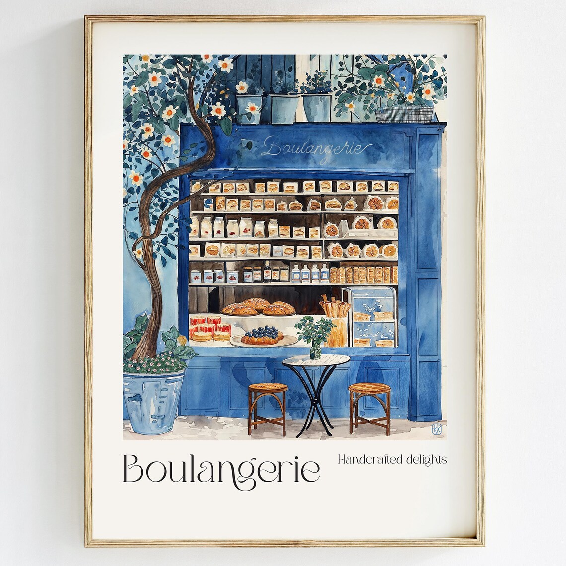 French Boulangerie Watercolor Art Print, Bakery Decor - Image 3