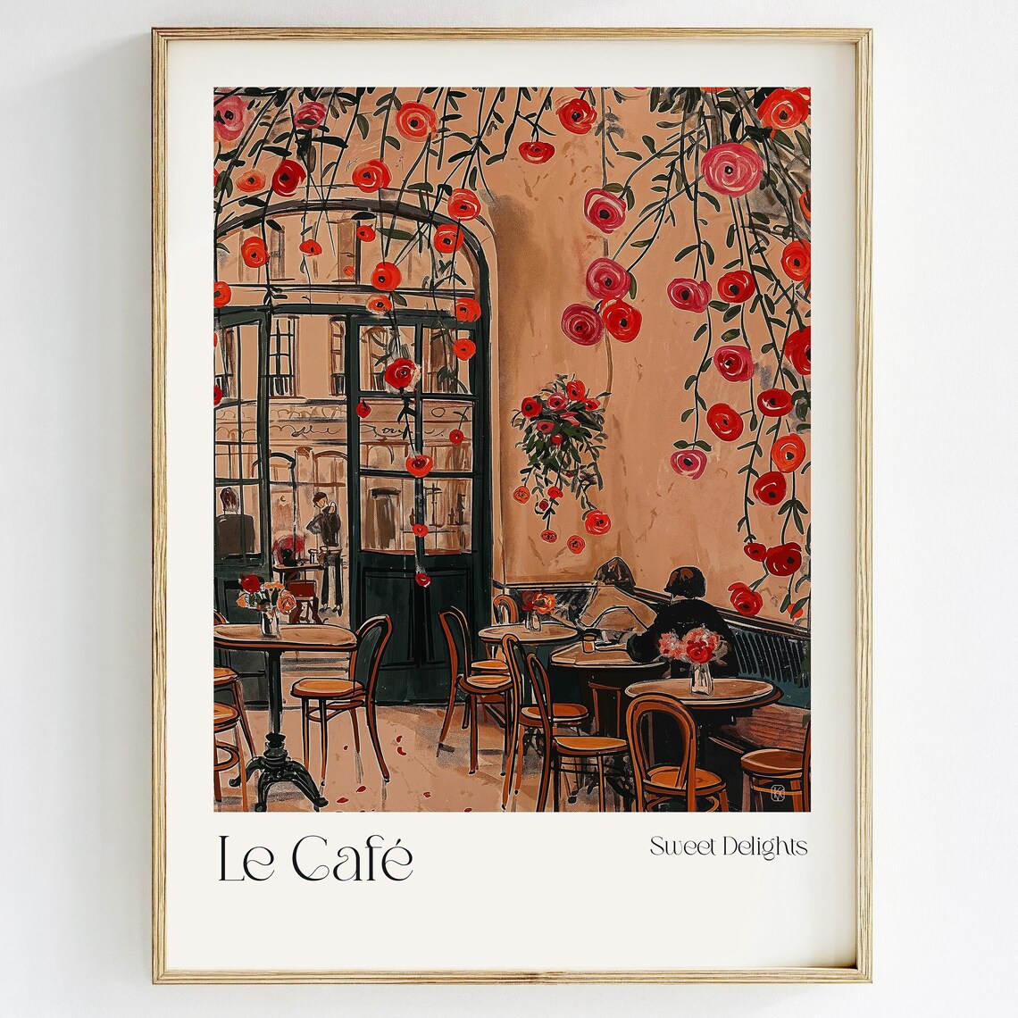 French Cafe Bakery Art Print, Vintage Parisian Decor