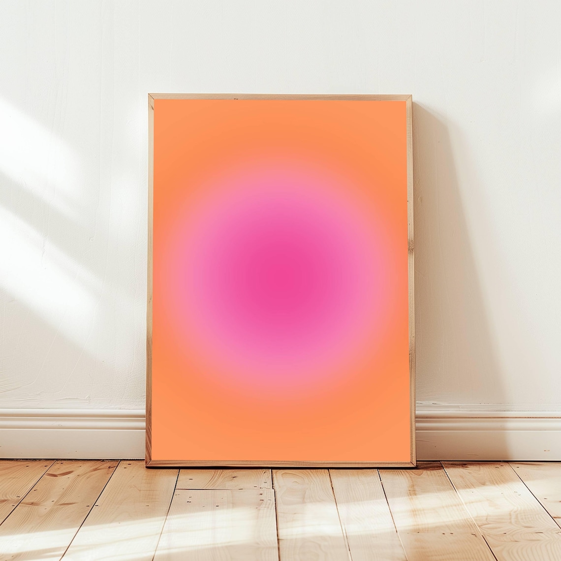 Aura Print No. 1, Pink and Orange Trendy Art Print
