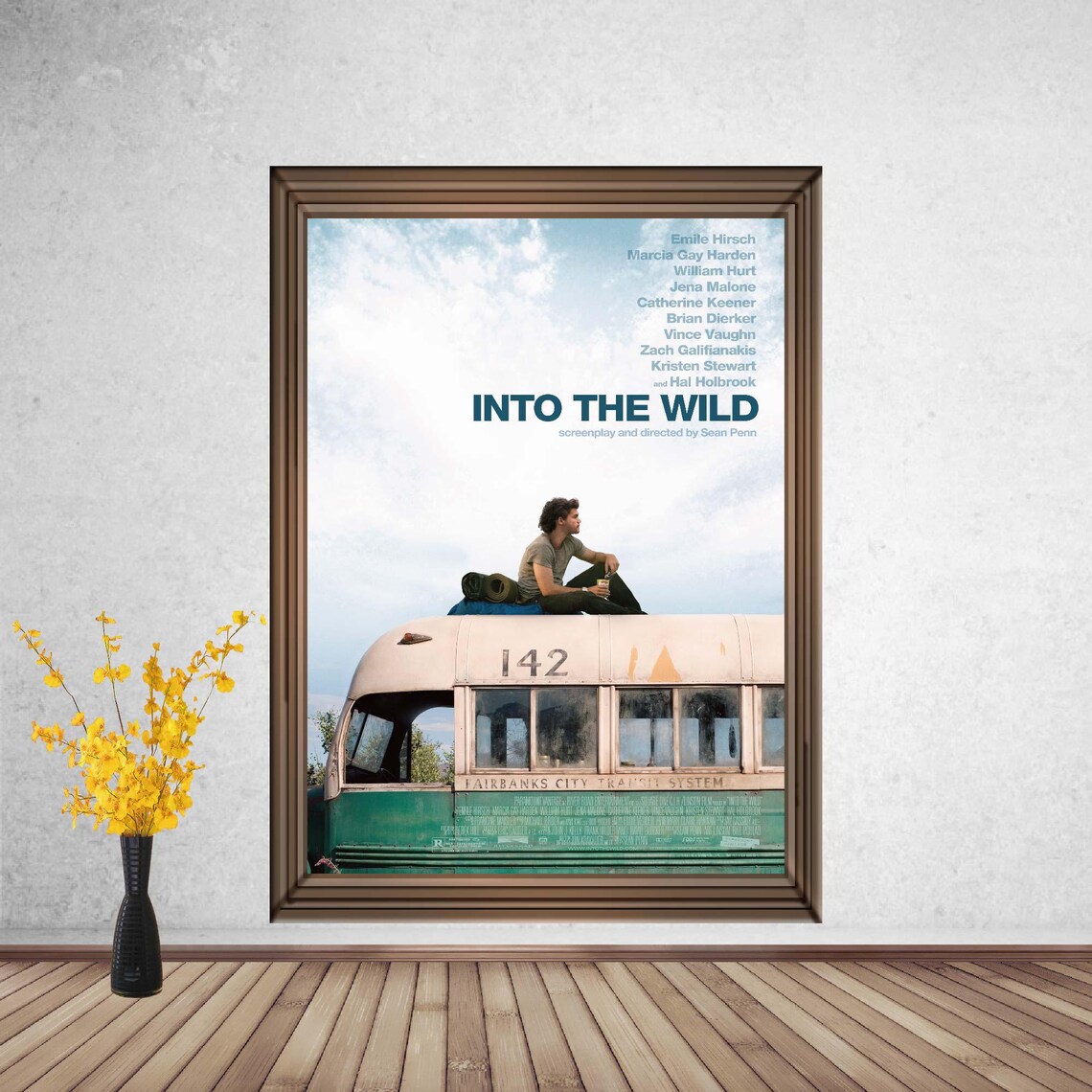 Iconic Bus 142 Into the Wild 2007 Sean Penn Adventure Movie Poster