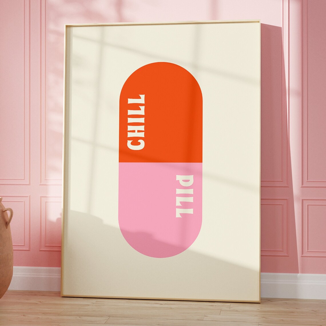 Chill Pill Trendy Preppy Dorm Room Poster