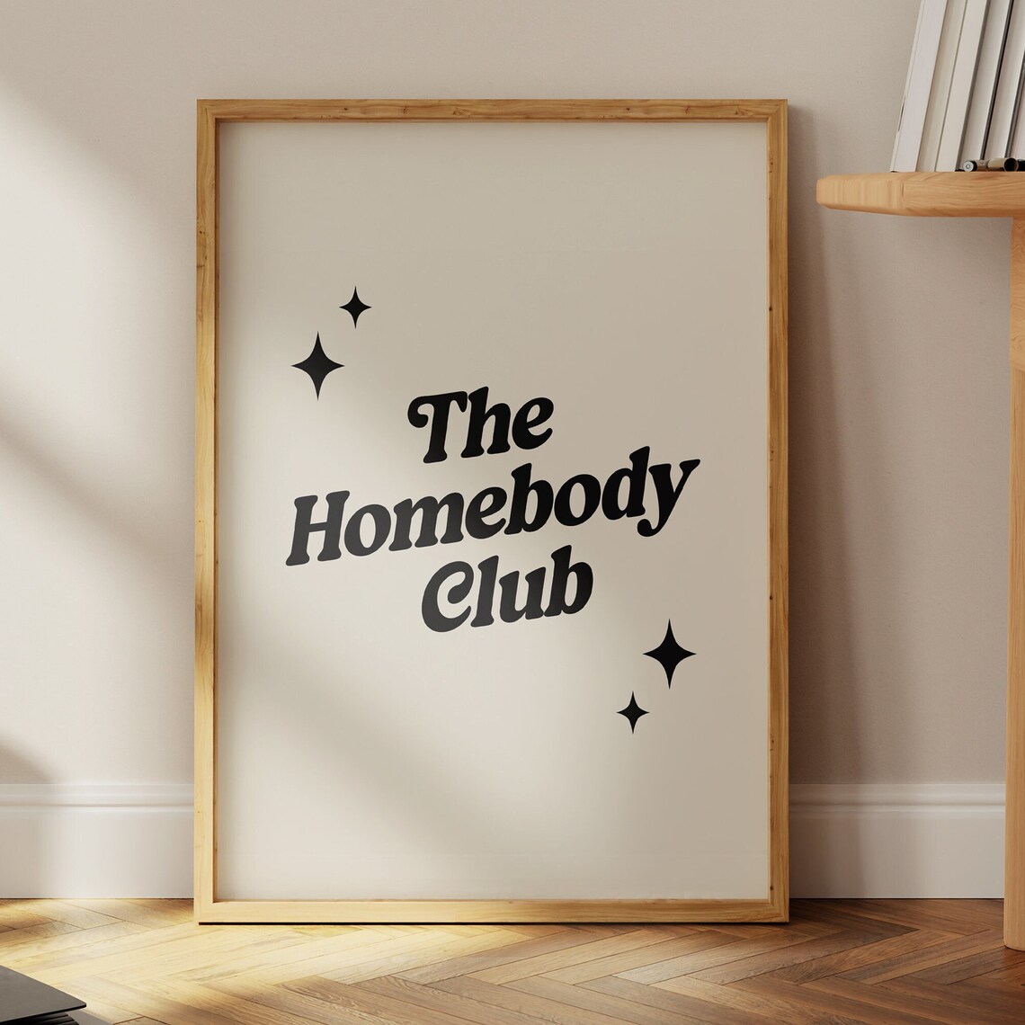 The Homebody Club Typography Poster, Retro Decor