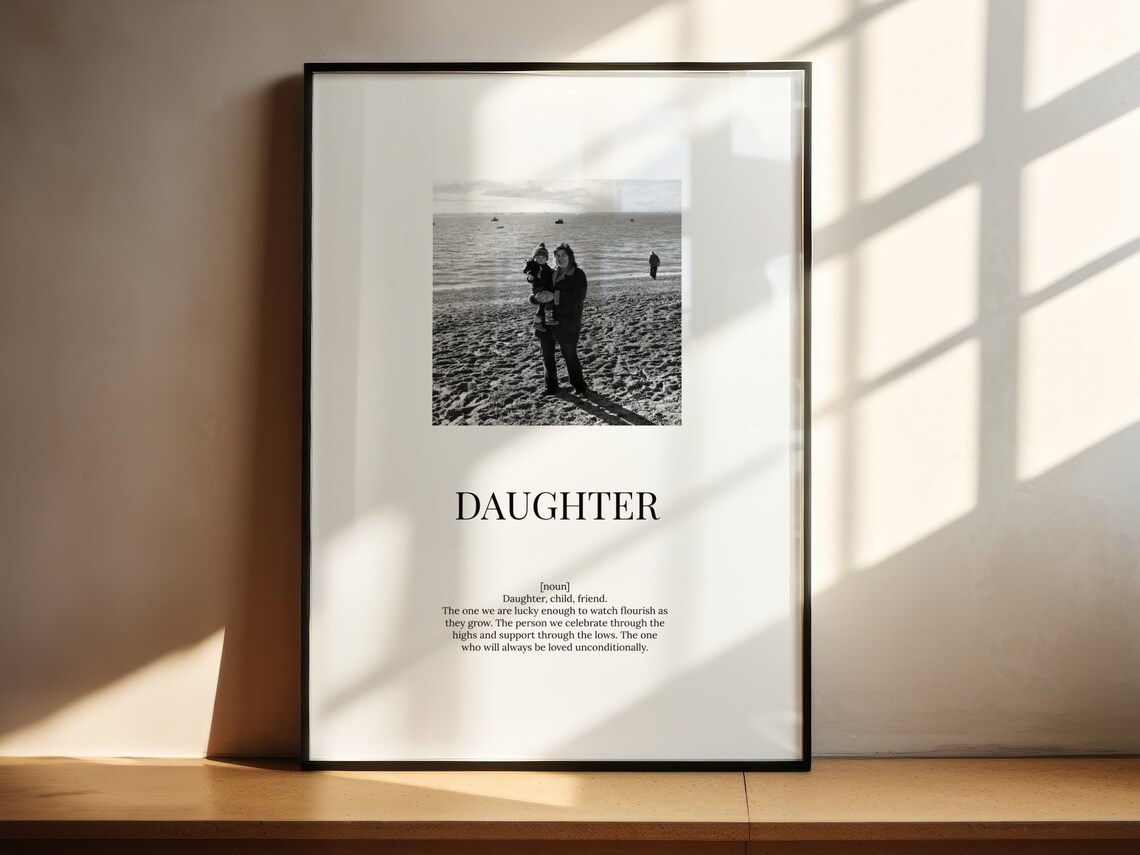 Personalized Daughter Definition Art Print, Christmas Gift