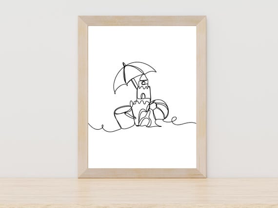 Sandcastle Line Art
