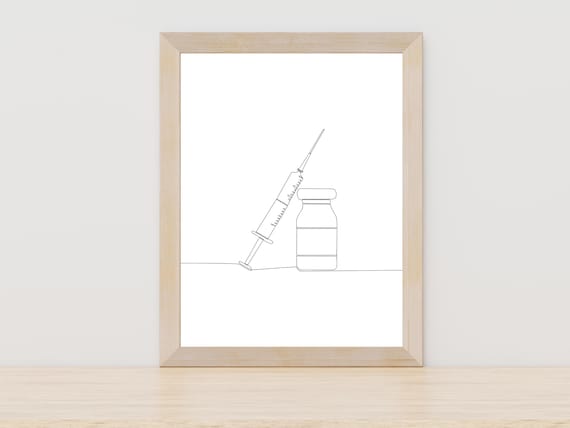 Medication Line Art Medicine Wall Art