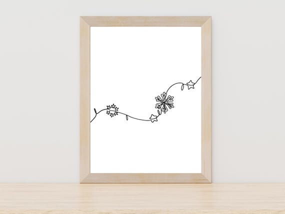 Snowflake Line Art