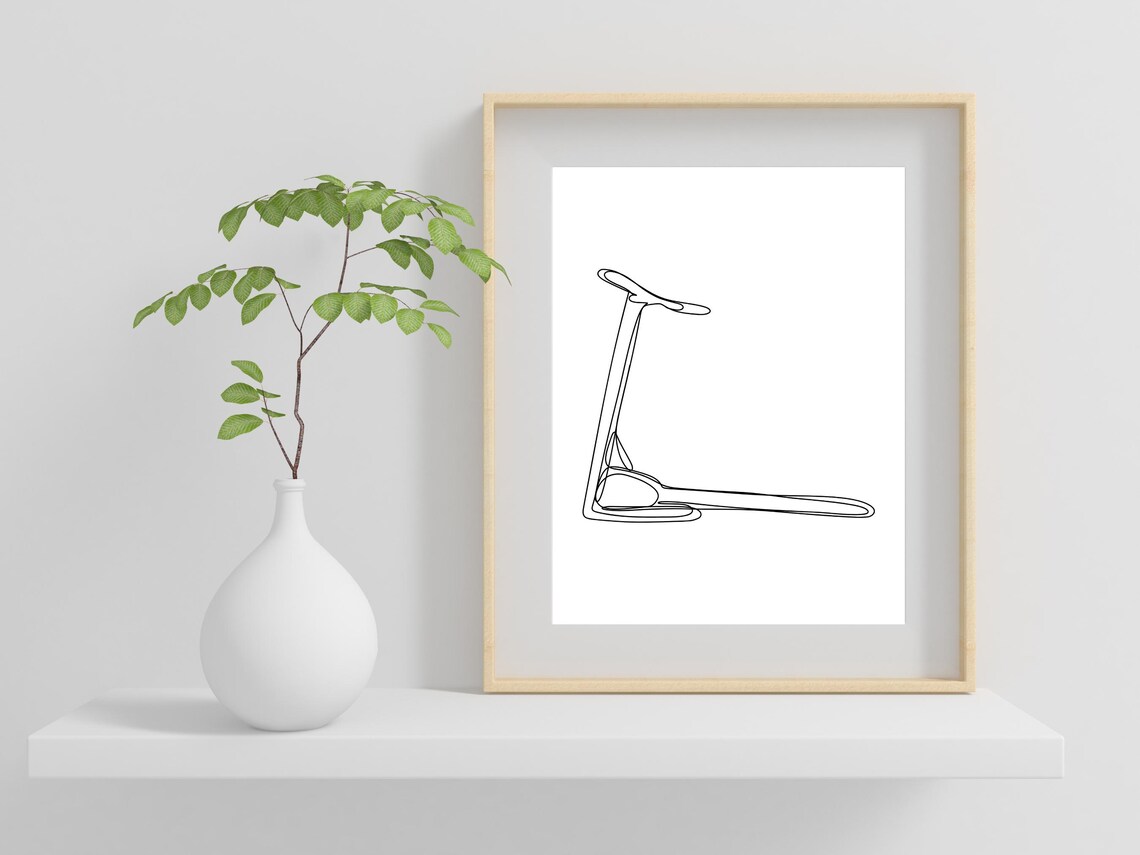 Treadmill Single Line Art Minimalist Fitness Equipment Gym Poster - Image 2