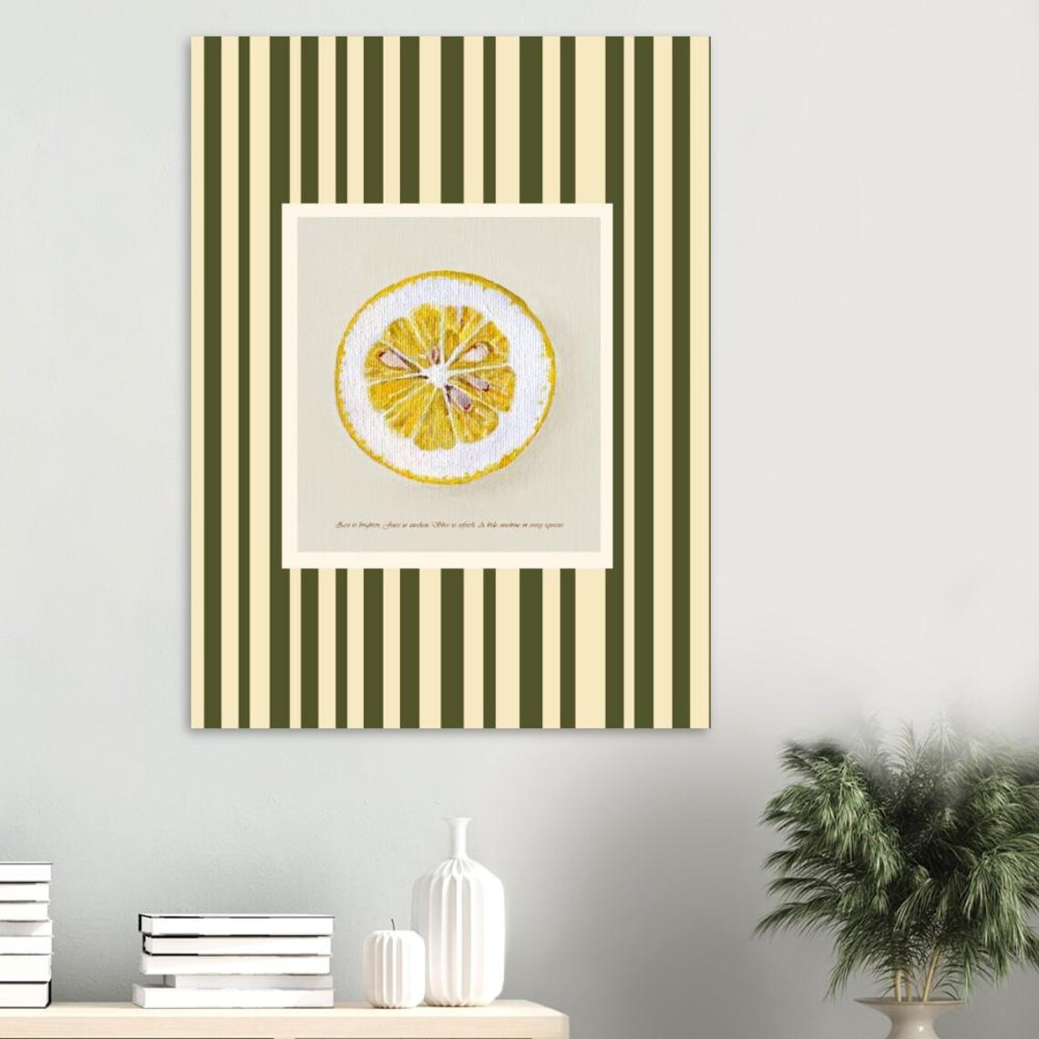 Artistic Lemon Painting, Kitchen Farmhouse Decor - Image 4