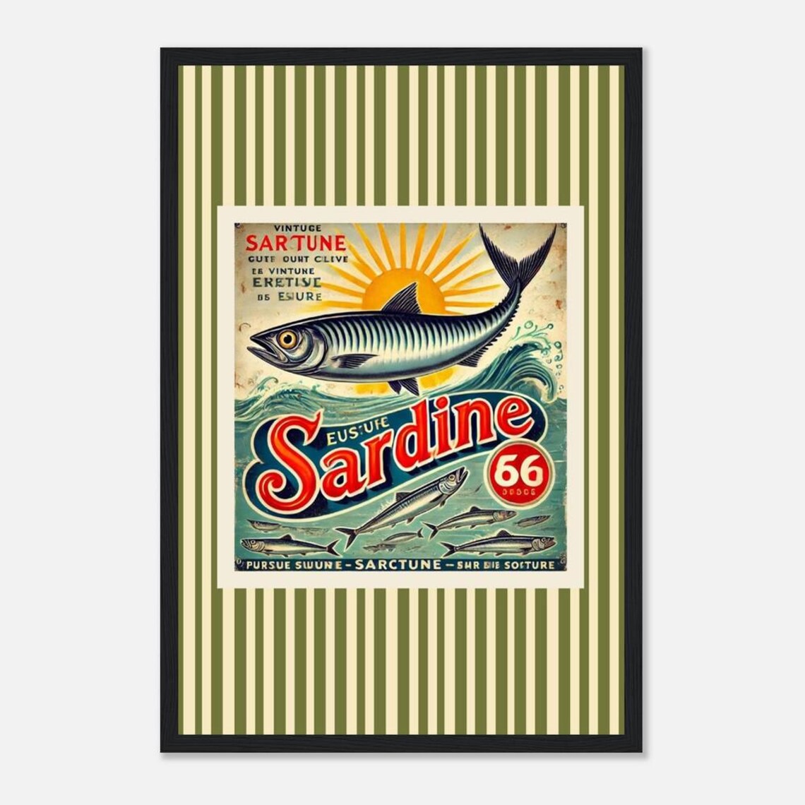 Sardines Poster, Kitchen Decor Seafood Art Print - Image 2