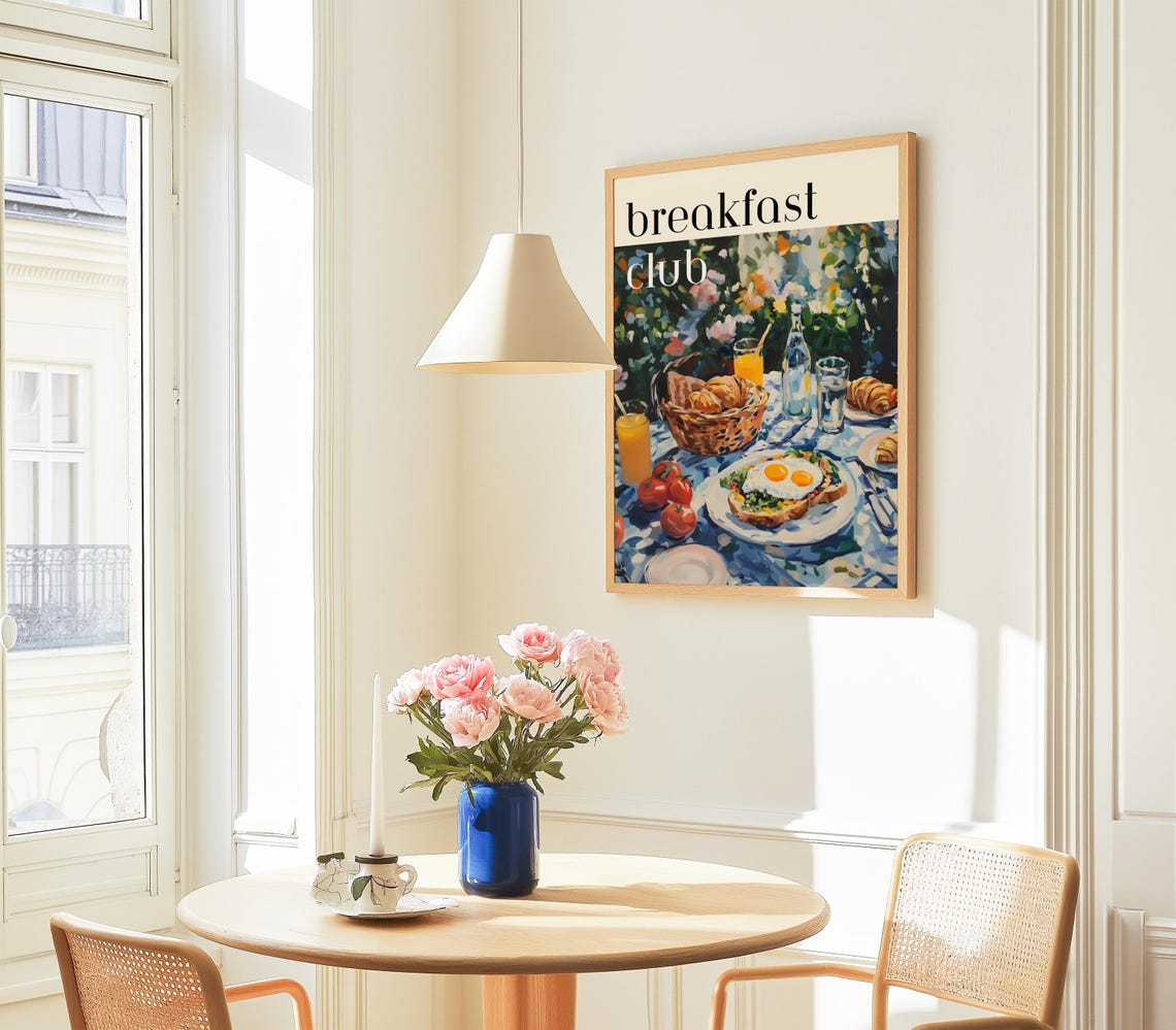Breakfast Club Alfresco Table Spread Impressionist Art Print - Image 3
