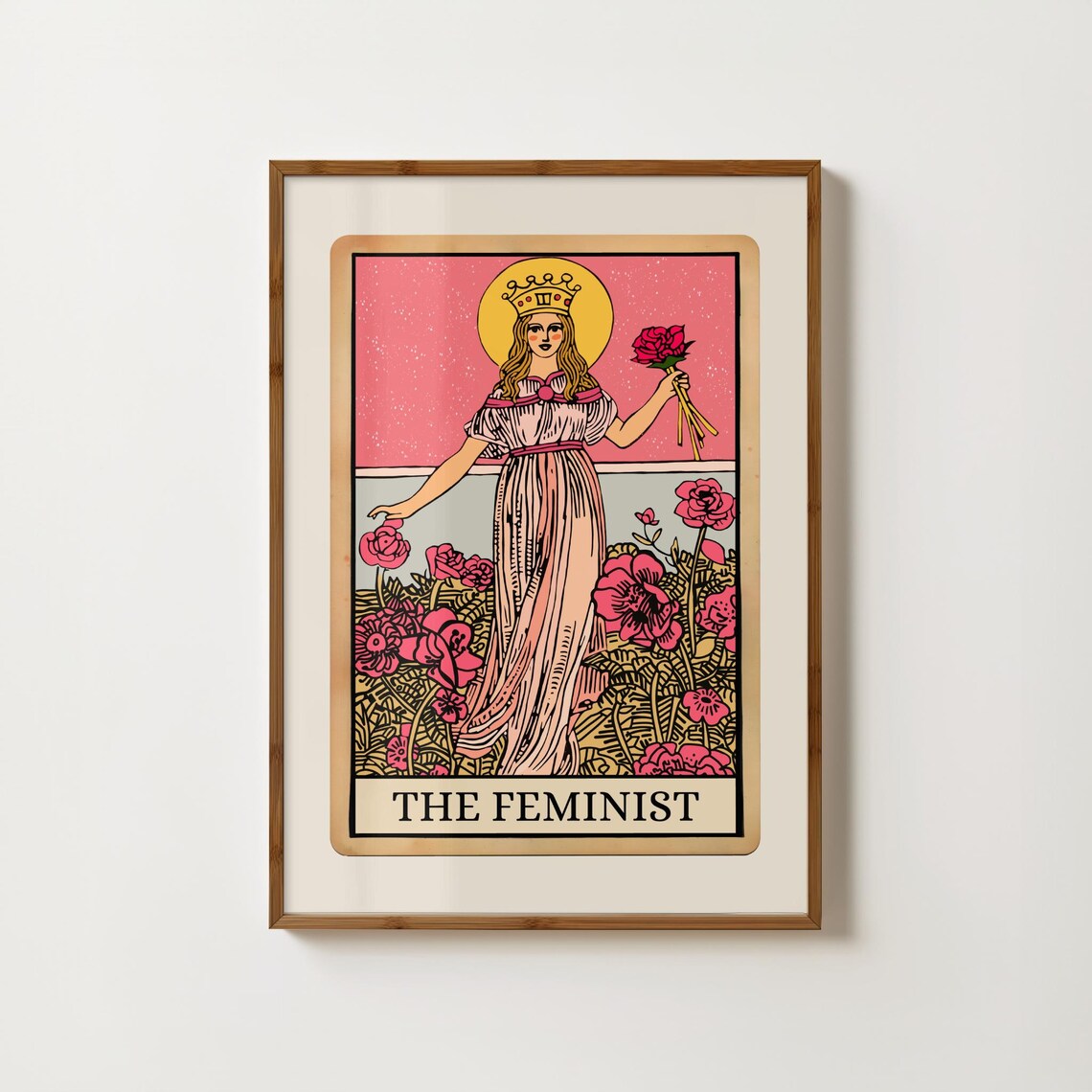 Feminist Tarot Poster, Spiritual Wall Art