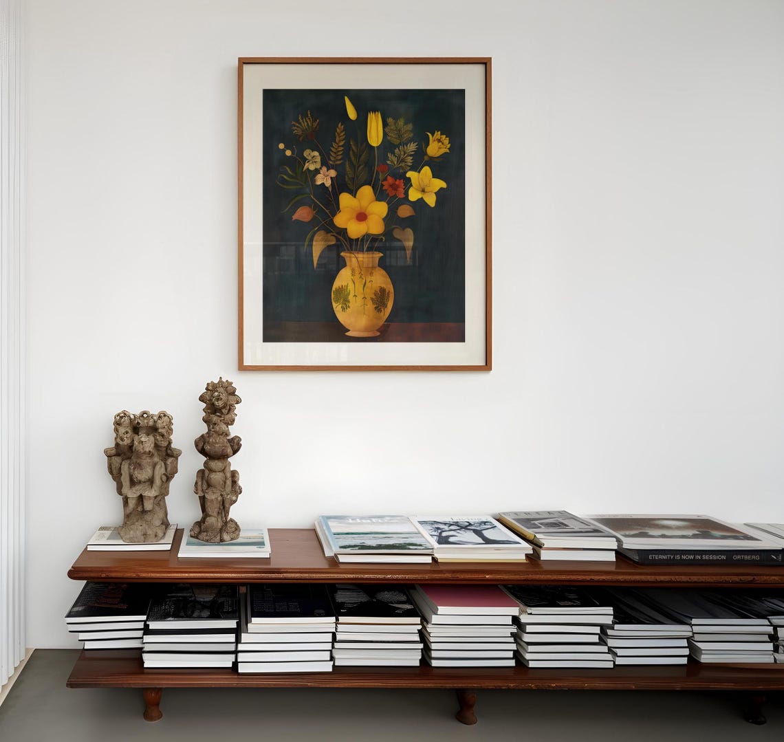 Moody Flowers Painting Vase Of Flowers Print Vintage Floral Decor Gothic Wall Art Dark Academia Print Antique Painting Dark Flower Prints - Image 2