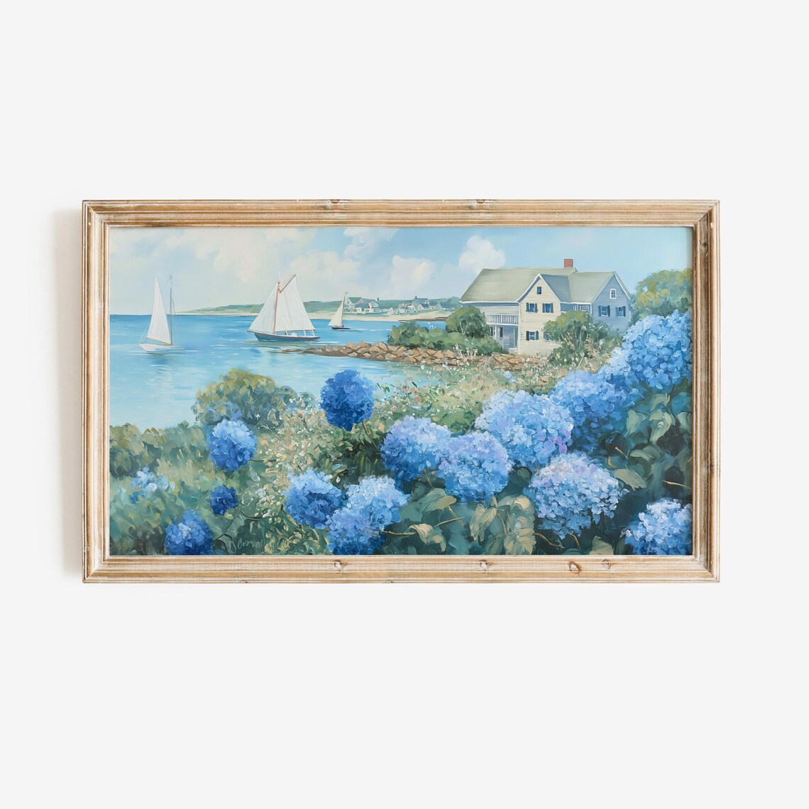 Coastal Beach Artwork Wall Art Print, Granddaughter
