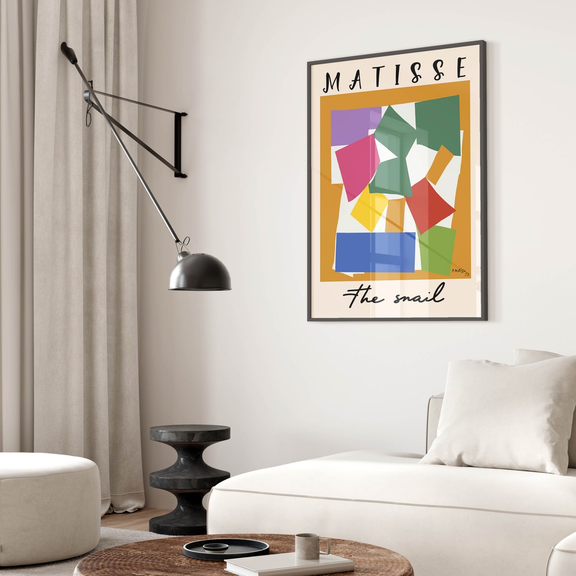 Henri Matisse Print Colorful Abstract Poster The Snail 1953 Mid Century Modern Wall Art - Image 2