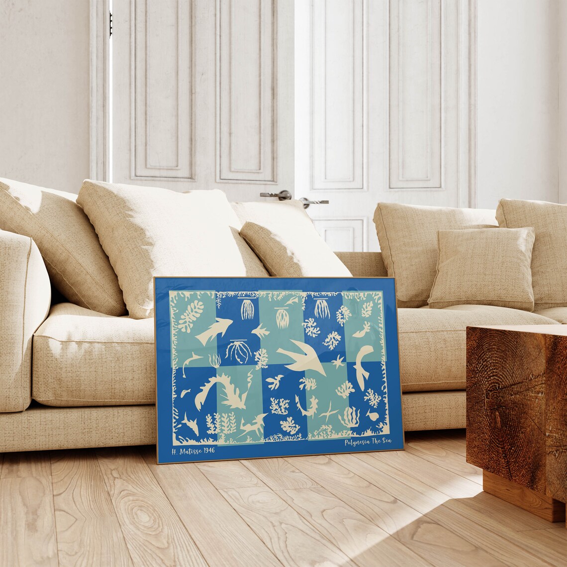 Henri Matisse Polynesia The Sea 1946 Deep Blue Marine Cutouts Poster - Image 3