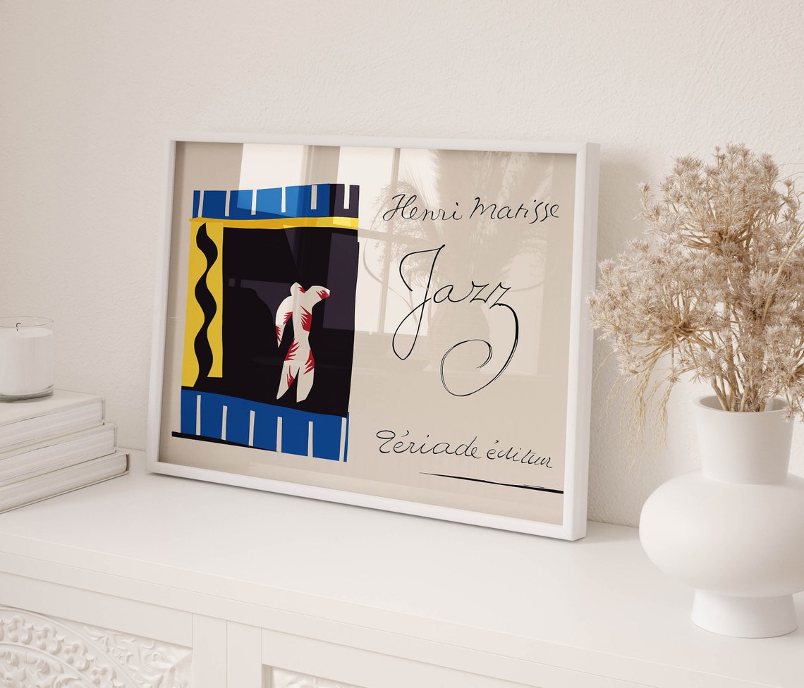 Henri Matisse Print Minimalist Abstract Poster Jazz Mid Century Modern Wall Art - Image 2