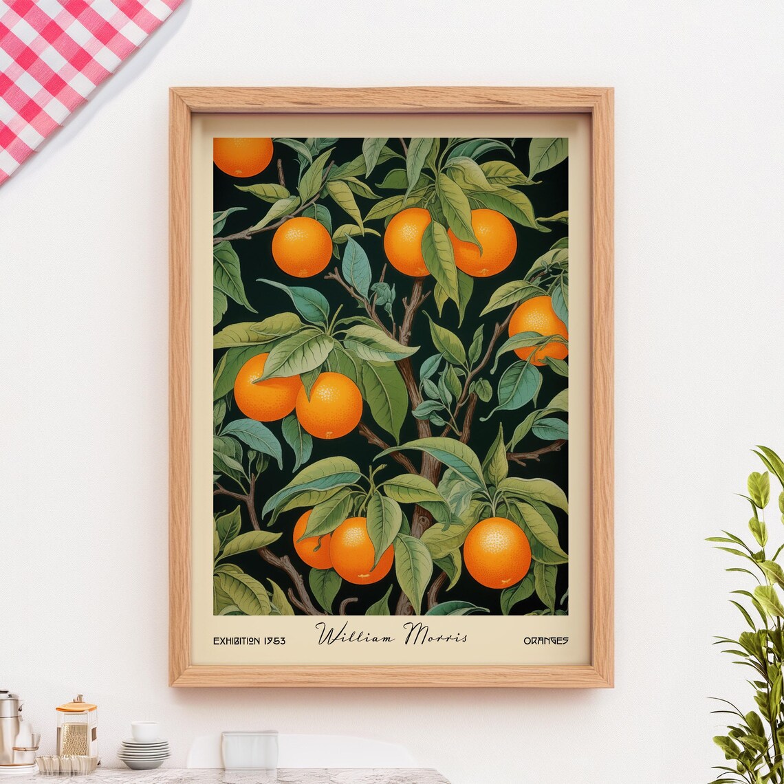 Oranges Kitchen Art Print, William Morris Botanical - Image 3
