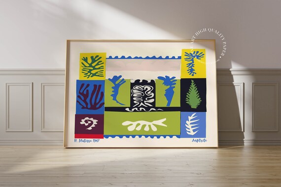 Henri Matisse Anfitrite 1947 Colourful Abstract Paper Cutouts Poster