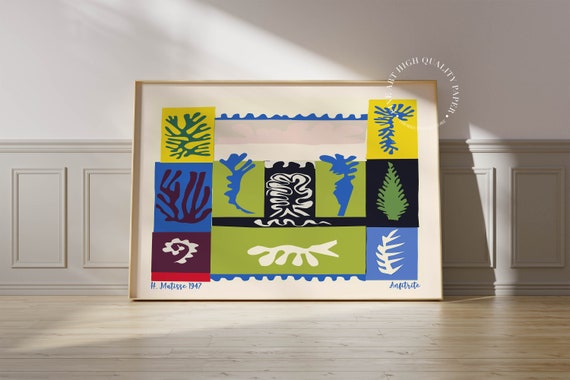Henri Matisse Print Anfitrite 1947 Mid Century Modern Wall Art Abstract Colorful Poster