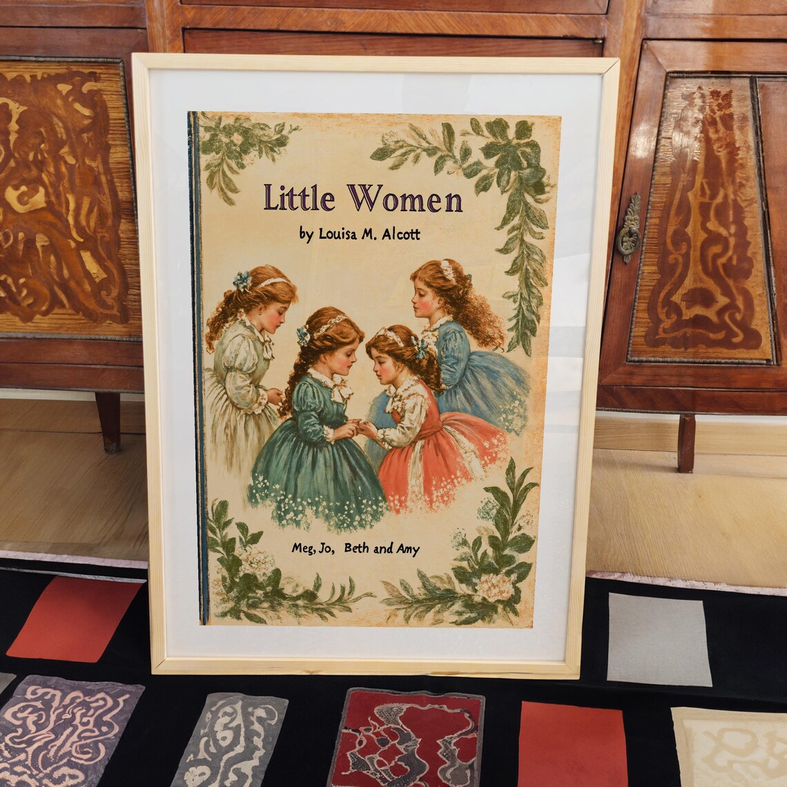 Little Women Louisa May Alcott Vintage March Sisters Cover Poster - Image 3