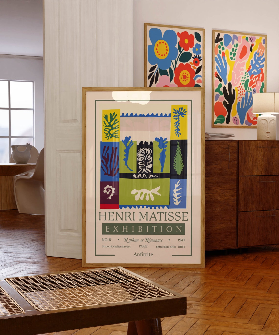 Henri Matisse Anfitrite 1947 Paris Exhibition Colourful Cutouts Poster - Image 3