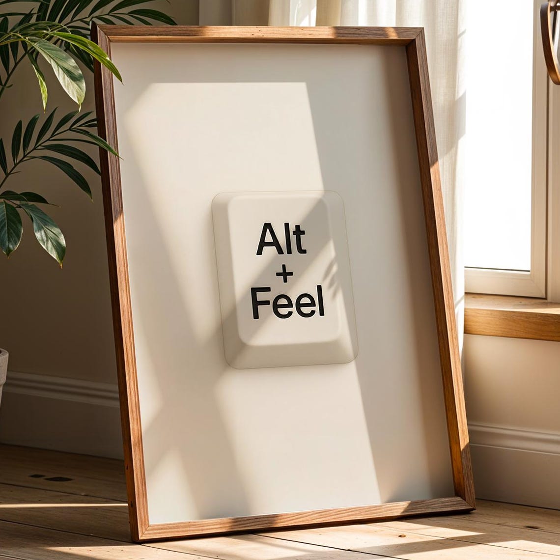 Minimalist Alt Plus Feel Keyboard Key Funny Office Typography Poster