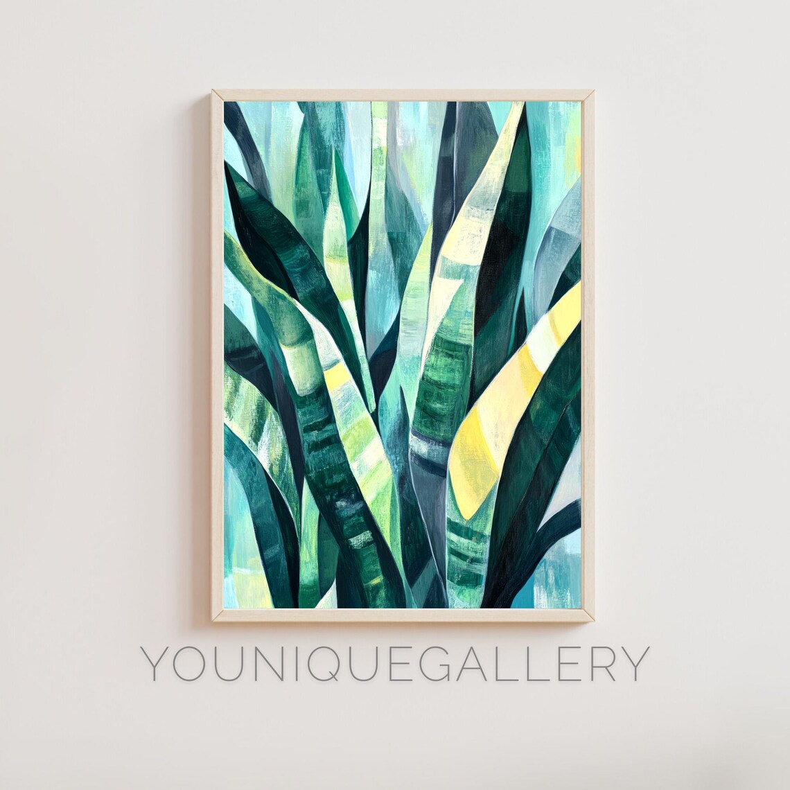 Snake Plant Art Print, Modern Botanical Minimalist
