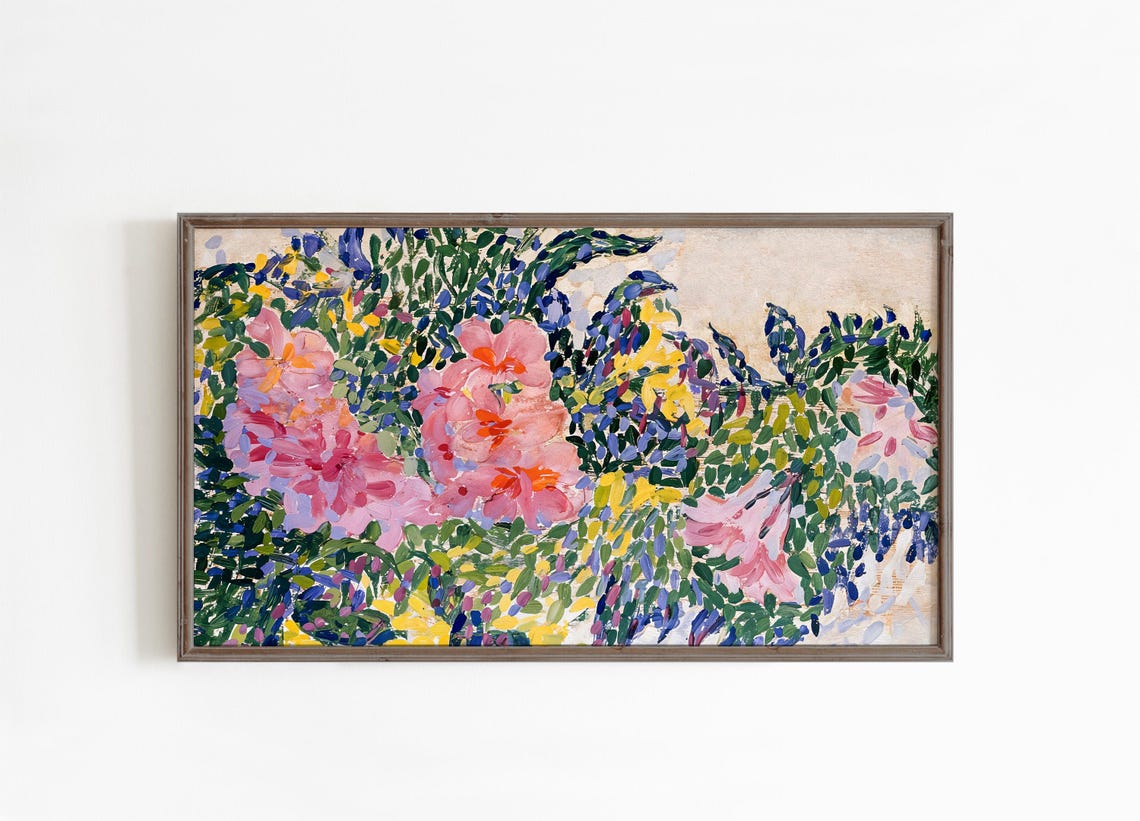Colorful Abstract Wildflower Garden Impressionist Floral Print - Image 2