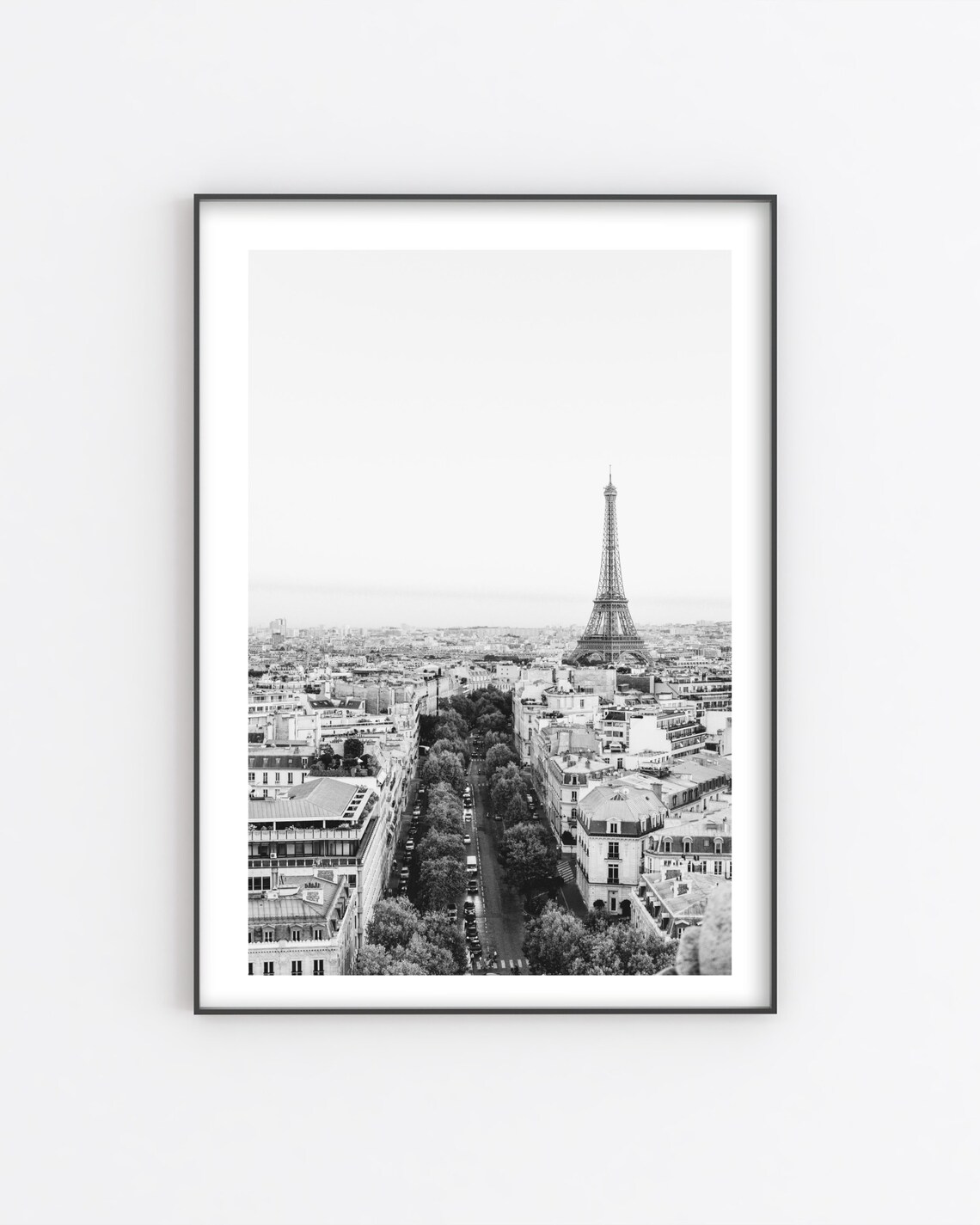 Eiffel Tower Black and White Travel Poster, Paris - Image 5
