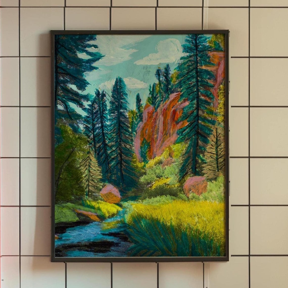 Jemez Forest Vintage Mid-Century Travel Poster