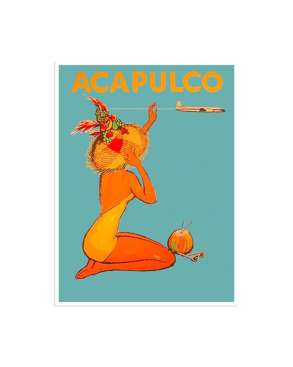 Acapulco Travel Poster, Home Decor Art Print
