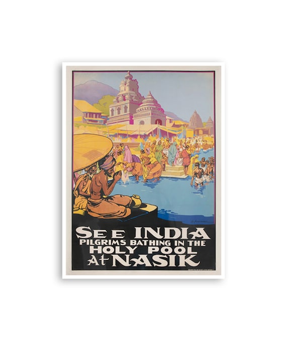 Nashik India Art Indian Decor Vintage Travel Poster Print Nasik Xr3790