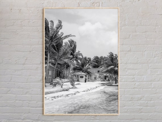 Black And White Belize Print Wall Art Poster Photo Decor Central America