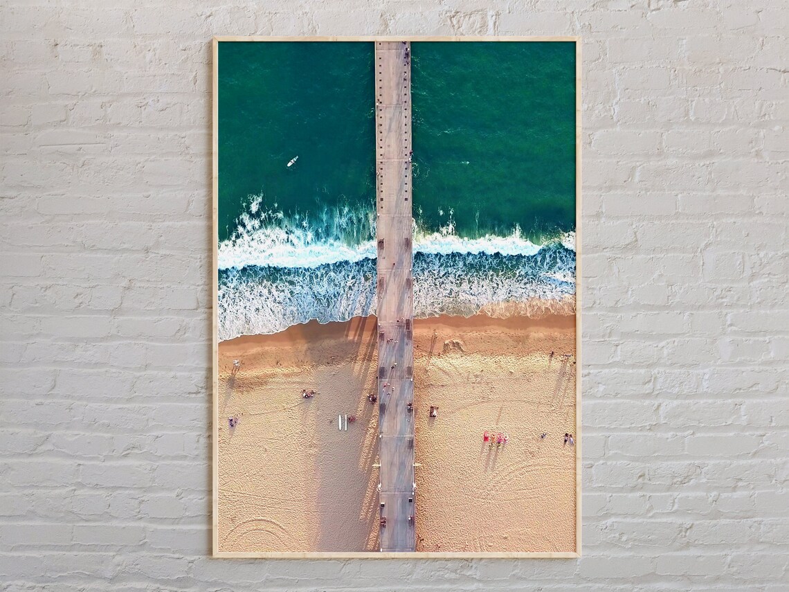 Hermosa Beach Real Photo Art Print, California