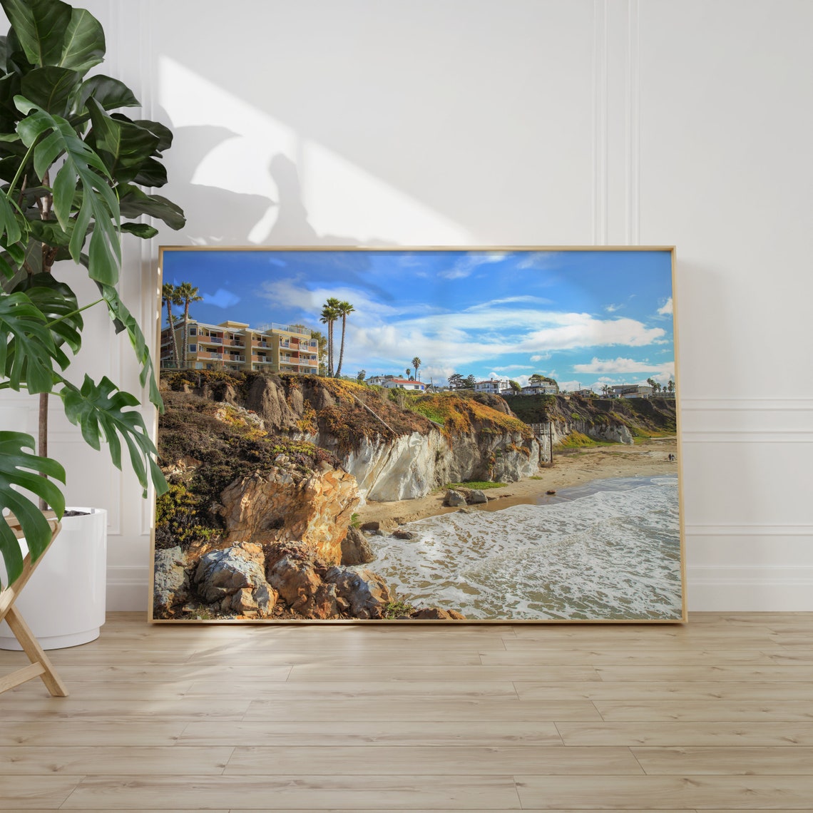 Pismo Beach California Ocean Cliffs Waves Coastal Bluff View Poster - Image 2