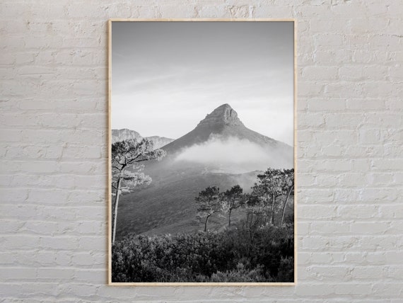 Black And White South Africa Print Wall Art Poster Photo Decor Cape Town