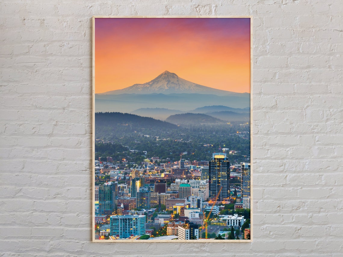 Real Photo Portland Print Portland Wall Art Portland Poster Portland Photo Portland Poster Print Portland Wall Decor Oregon