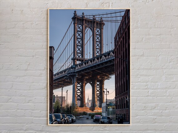 Brooklyn DUMBO Manhattan Bridge Empire State View New York City Poster