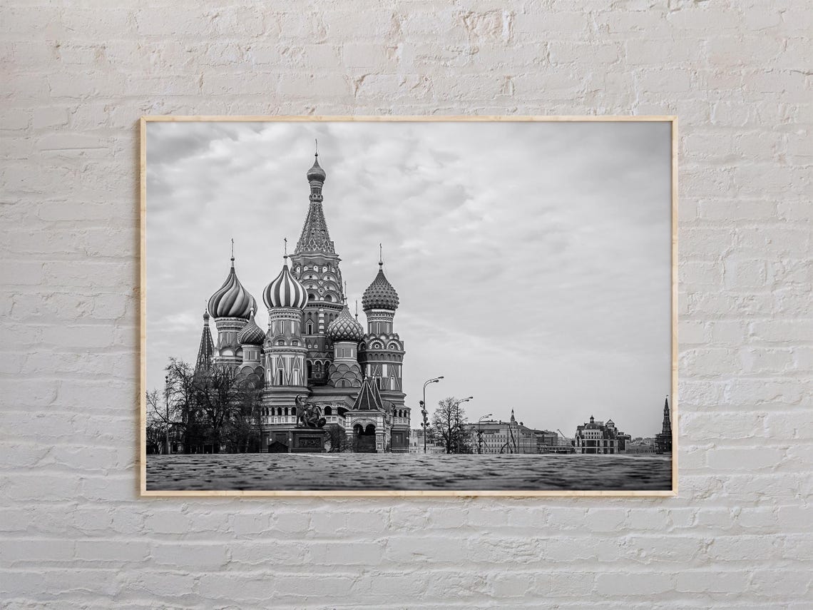 Black And White Russia Print Russia Wall Art Russia Poster Russia Photo Russia Poster Print Russia Wall Decor Moscow Europe Asia