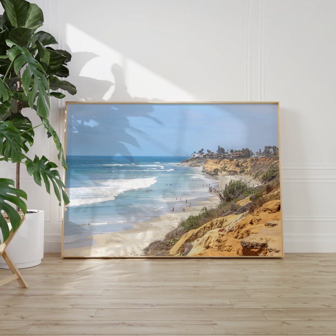 Carlsbad California Beach Cliffs Ocean Surf Coast View Poster - Image 2