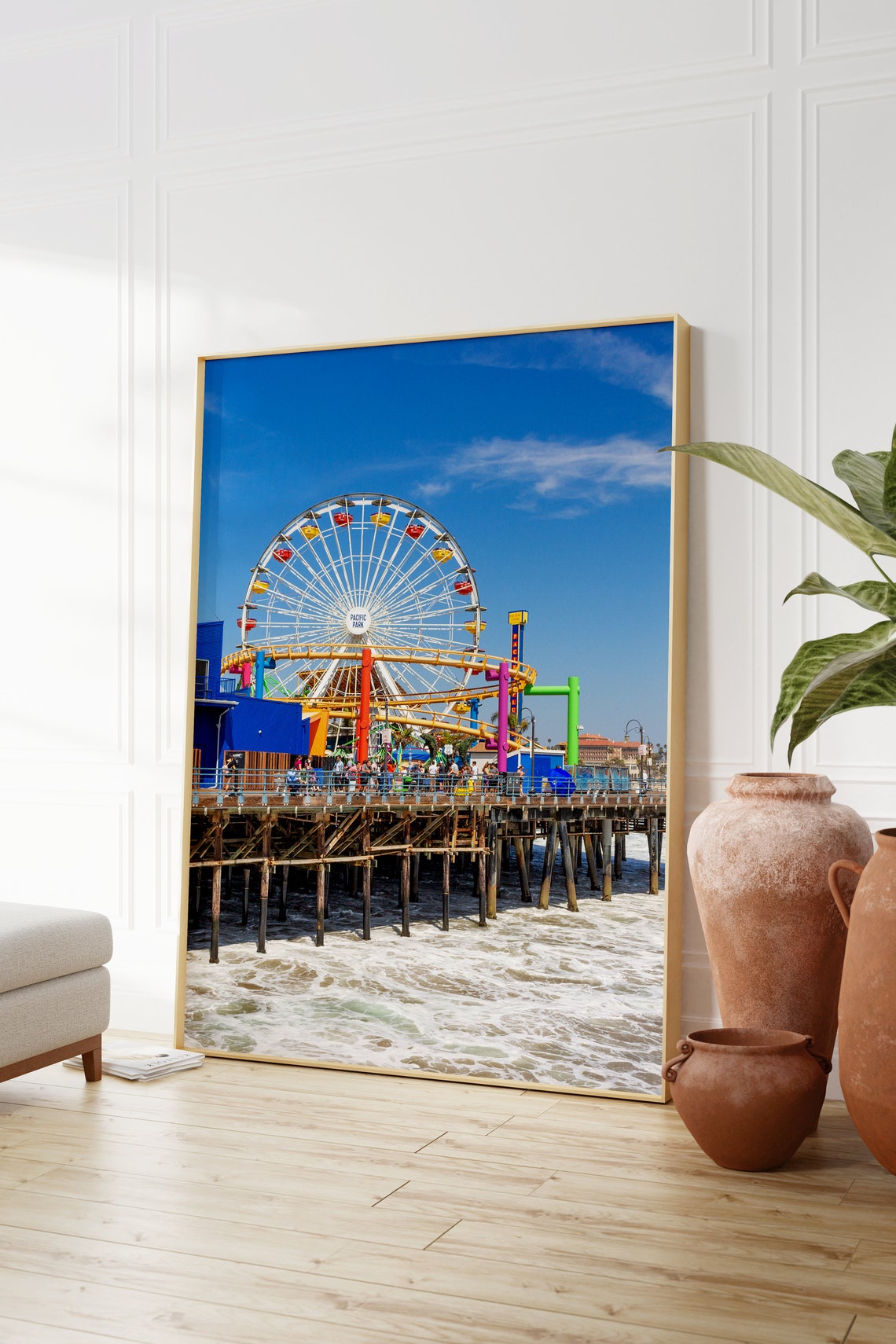 Real Photo Santa Monica Print Santa Monica Wall Art Santa Monica Poster Santa Monica Photo Santa Monica Poster Print California - Image 2