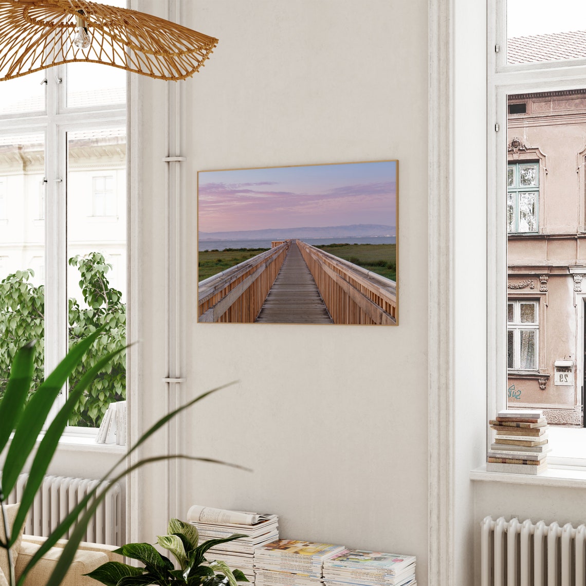 Palo Alto California Baylands Boardwalk Pink Dusk Marsh View Poster - Image 3