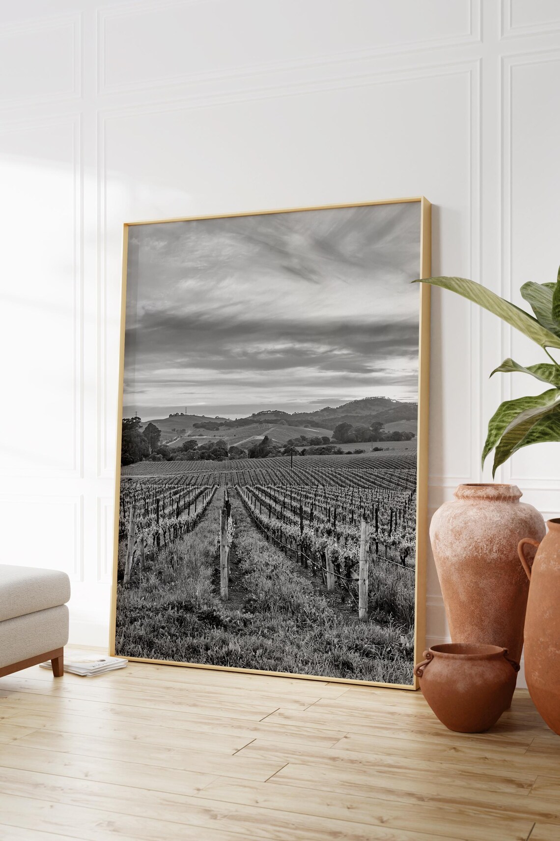 Black And White Napa Valley Travel Poster - Image 2
