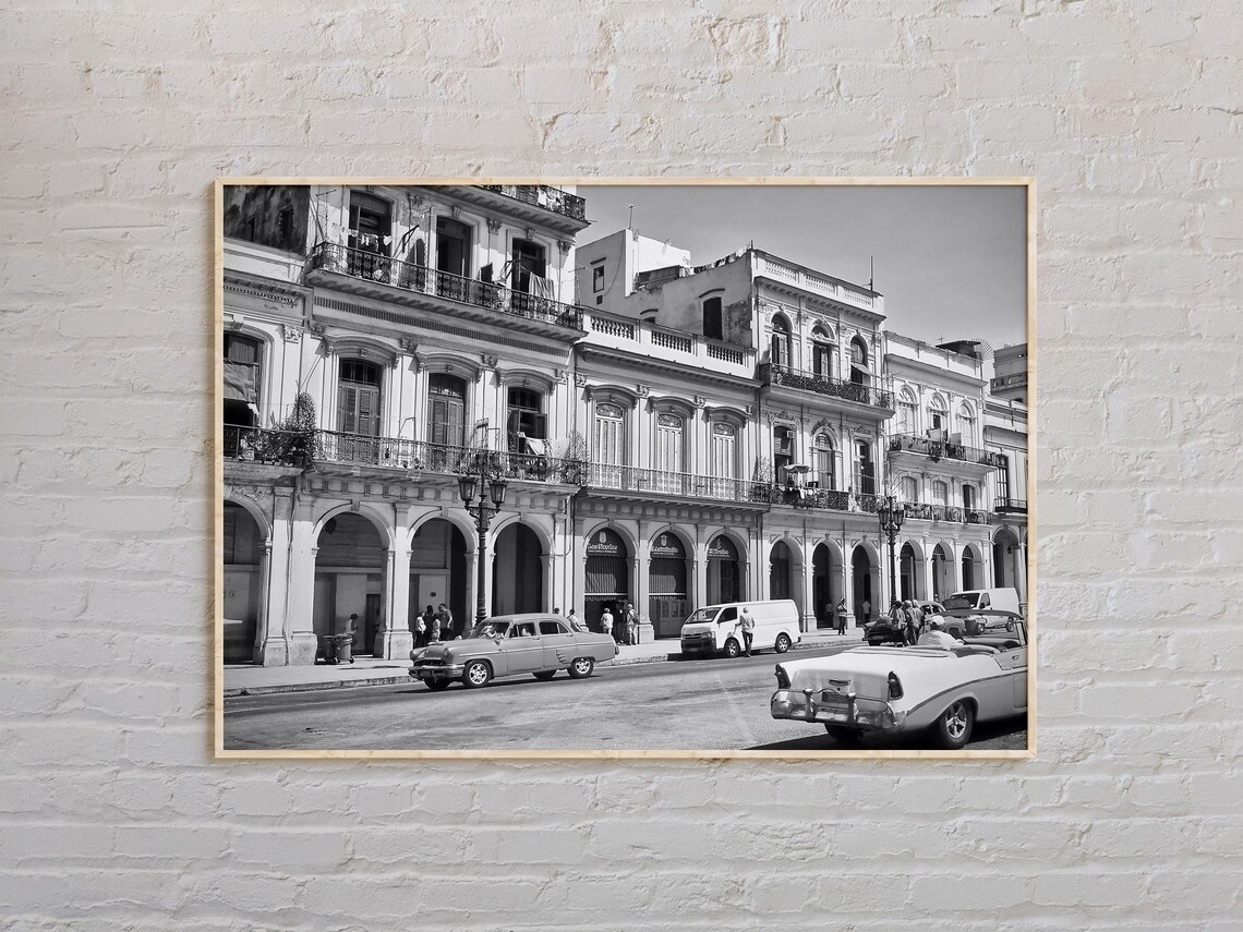 Havana Black And White Travel Poster, Caribbean