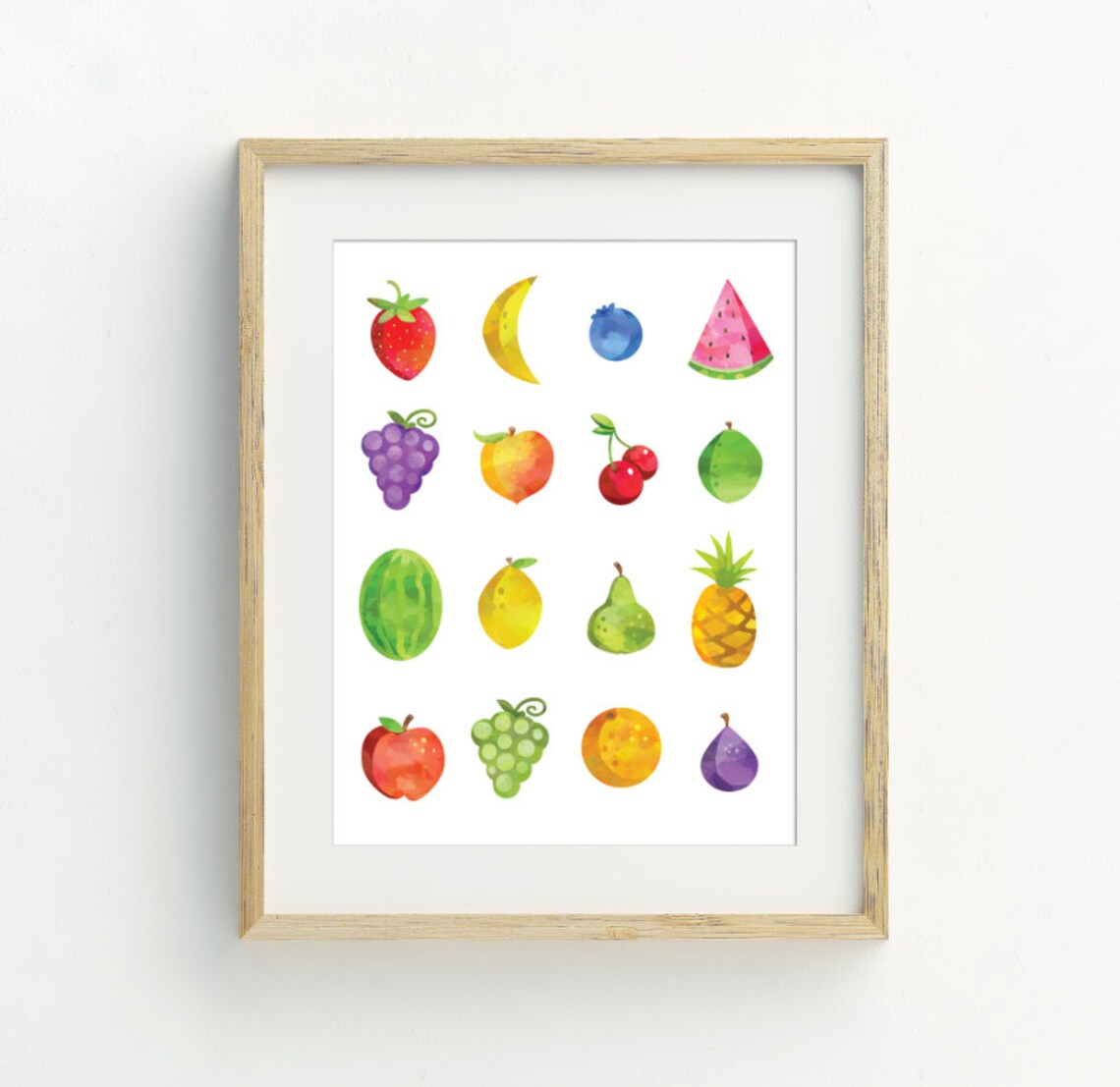 Fruit Print Kitchen Wall Decor Fruit Kitchen Wall Art Minimalist Wall Art 5x7 8x10 11x14 16x20