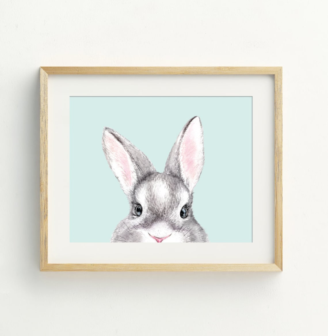 Rabbit Art Print, Nursery Wall Decor Easter