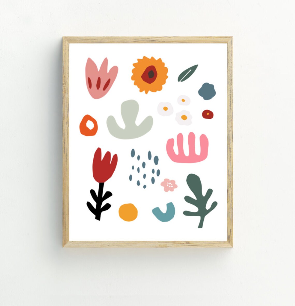 Matisse-Inspired Botanical Abstract Flower Art Print - Image 2