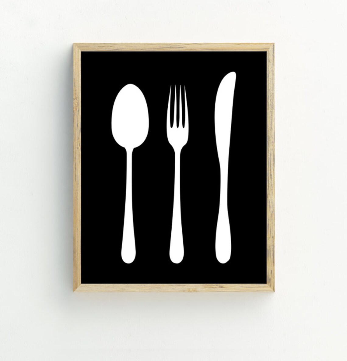 Cutlery Minimalist Kitchen Art Print, Spoon Fork Knife - Image 2