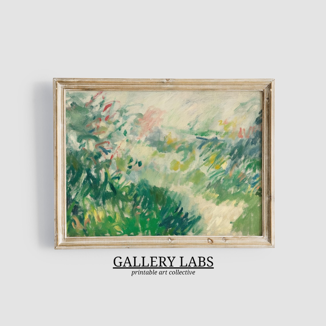 Abstract Garden Painting Colorful Loose Brushstroke Meadow Art Print